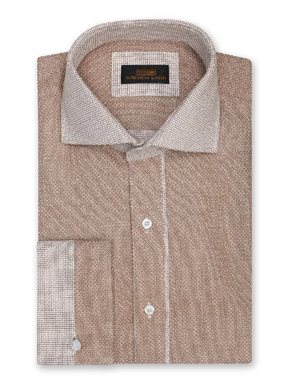 Relaxed Looks Steven Land | Double Weave Heather Dress Shirt
