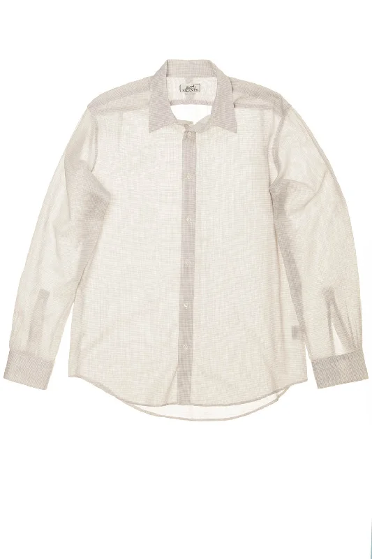 Sexy Fun Hermes - Long Sleeve Button Up Plaid Shirt - IT 42
