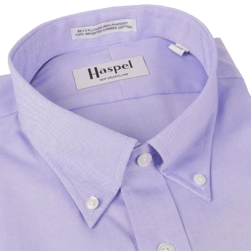 Elegant Dressing Howard Lt. Blue Pinpoint (Regular Fit) Oxford Dress Shirt - Button Down Collar