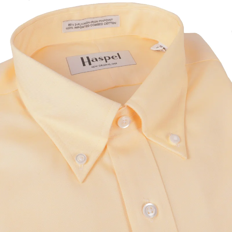 Soft Textures Howard Maize (Regular Fit) Pinpoint Oxford Dress Shirt - Button Down