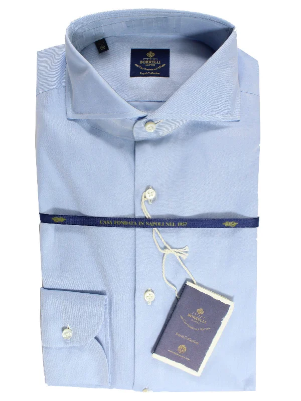 Luigi Borrelli Dress Shirt ROYAL COLLECTION Blue 40 - 15 3/4