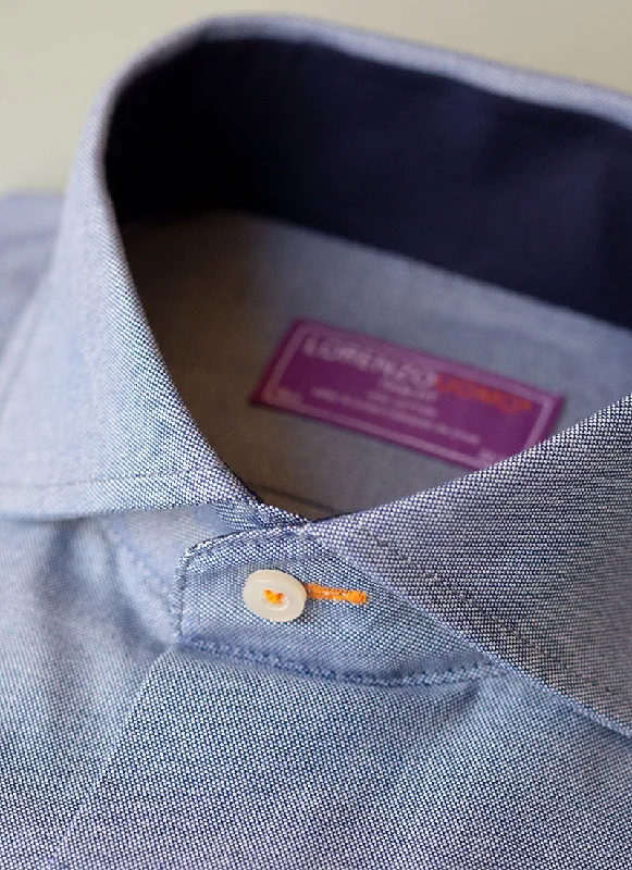 Design Trend Maxwell in Blue Solid Oxford Shirt