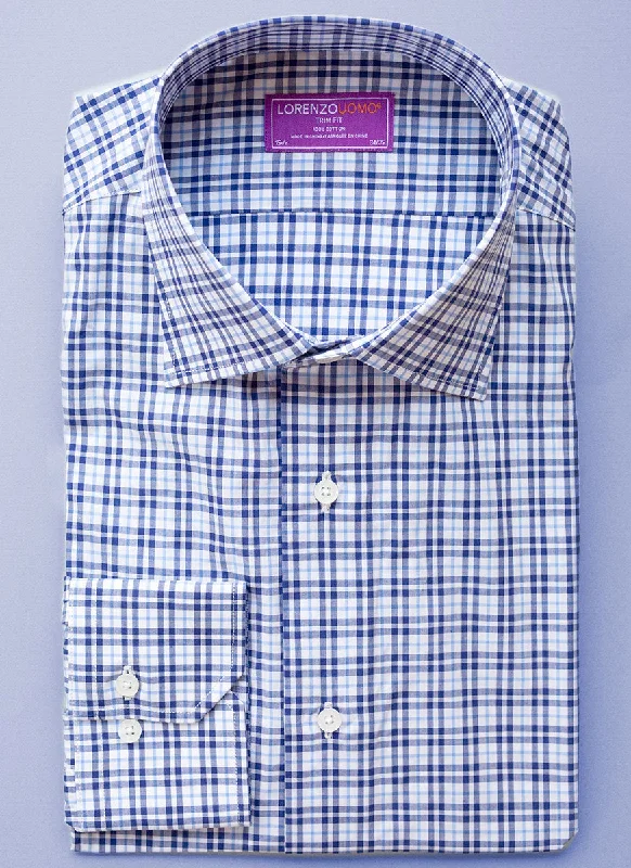 New Products Maxwell in Blue and White Plaid Shirt