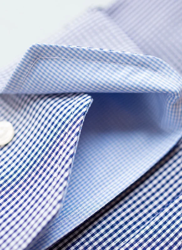 Sports Series Maxwell in Navy Mini Check Shirt