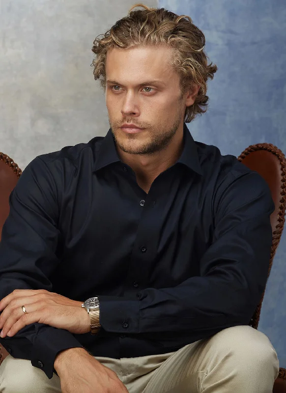 European Plan The Perfect White Shirt® in Black-Maxwell