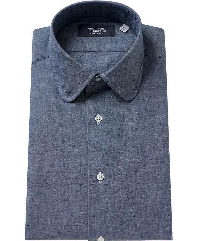 Casual Fit TOKYO SLIM FIT - Round Collar Chambray