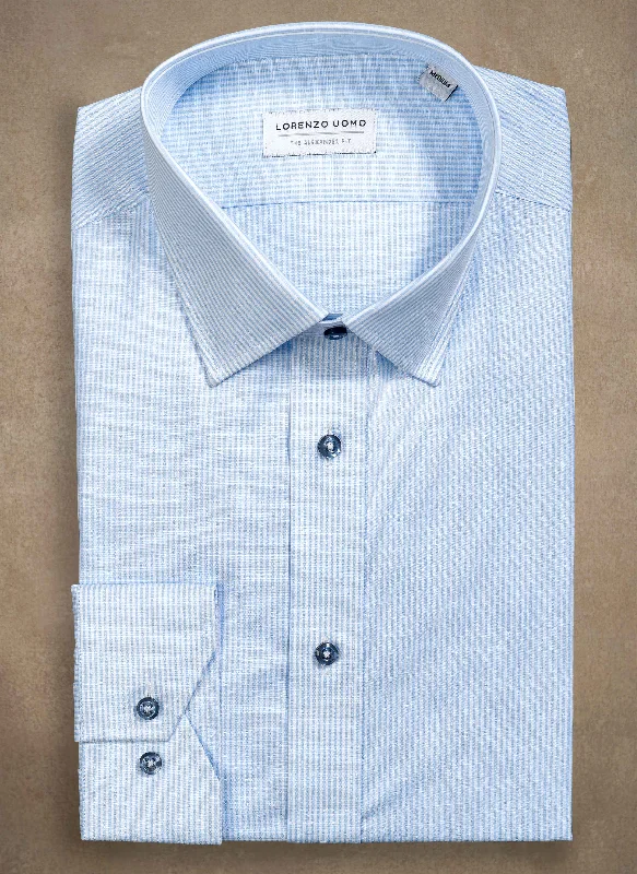 Warm Atmosphere Alexander "Venetian Stripe" Shirt in Washed Blue
