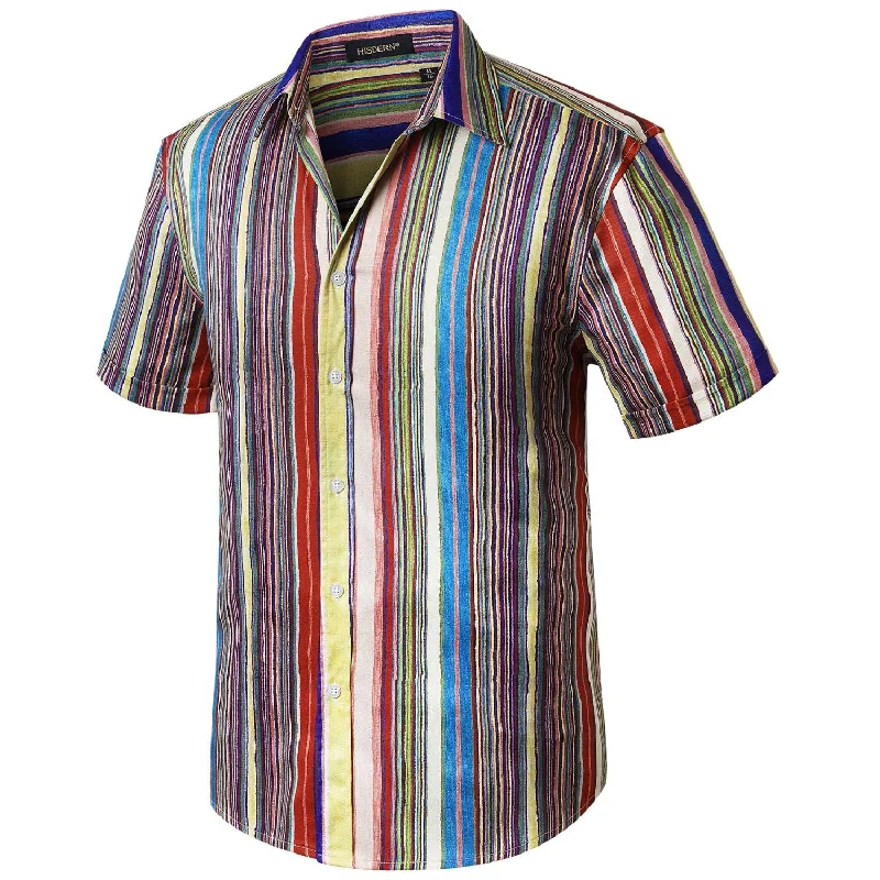 Body Design Summer Hawaiian Shirts with Pocket - E3-COLORFUL