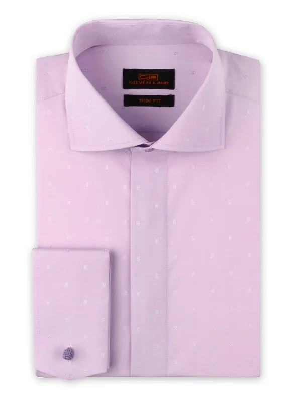 High-end Fabrics Steven Land | Dress Shirt | TA1906 | Trim Fit | Wide Spread Collar | French Novelty Cuff | Orchid
