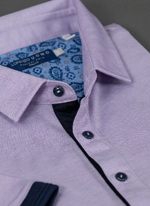 Fashion Pioneer The Perfect Polo Shirt in Solid Lavender