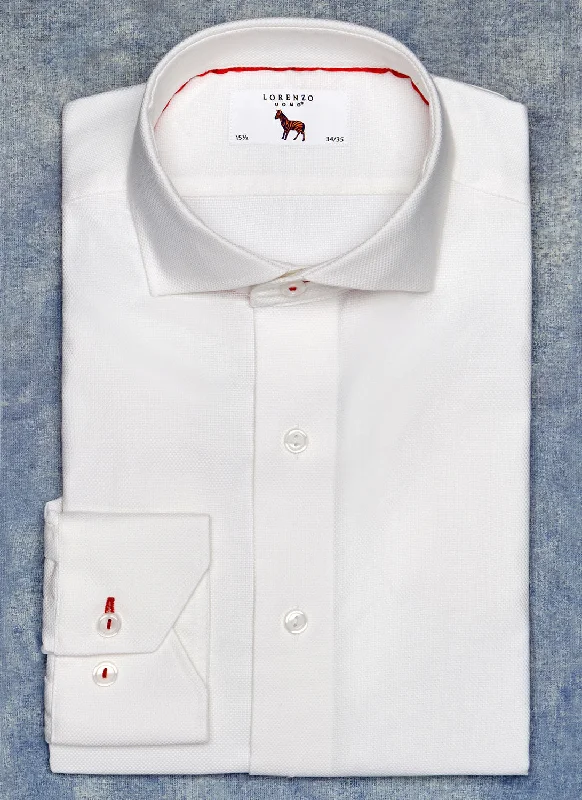 Editorial Design Maxwell in Red Contrast Stitch Shirt