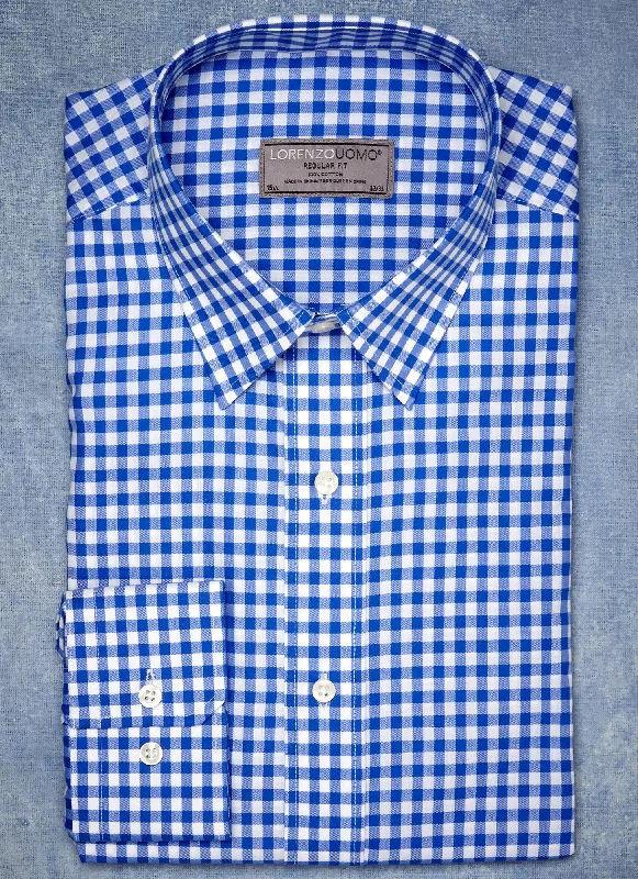High-end Customization William Fullest Fit Shirt in Blue Check