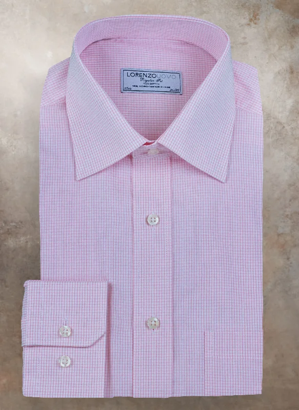 Soft Looks William Fullest Fit Shirt in Light Pink and White Check