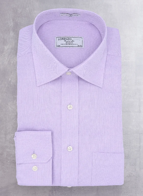 Comfort Fit William Fullest Fit Shirt in Solid Purple Oxford