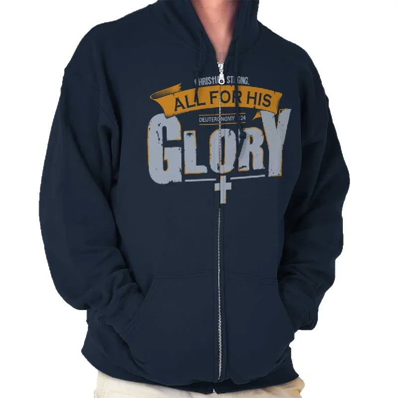 High-end Fabrics All for His Glory Zip Hoodie