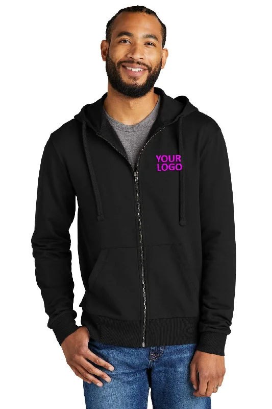 Casual Fit Wear Allmade Unisex Organic French Terry Full-Zip Hoodie, Deep Black
