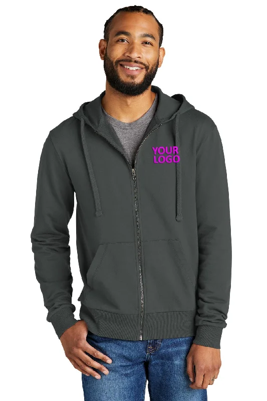 Simple Looks Allmade Unisex Organic French Terry Full-Zip Hoodie, Terrain Grey