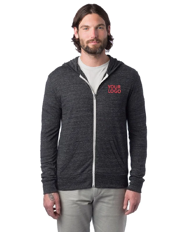 Timeless Style Alternative Eco-Jersey Zip Hoodie,  Eco Black