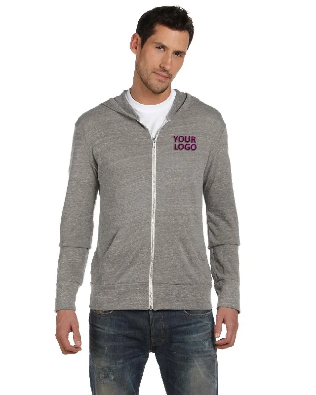Relaxed Fit Wear Alternative Eco-Jersey Zip Hoodie,  Eco Grey