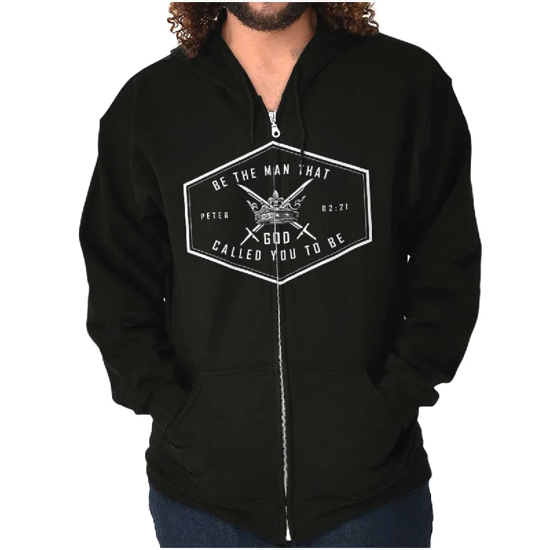 High-quality Design Be the Man God Called Zip Hoodie