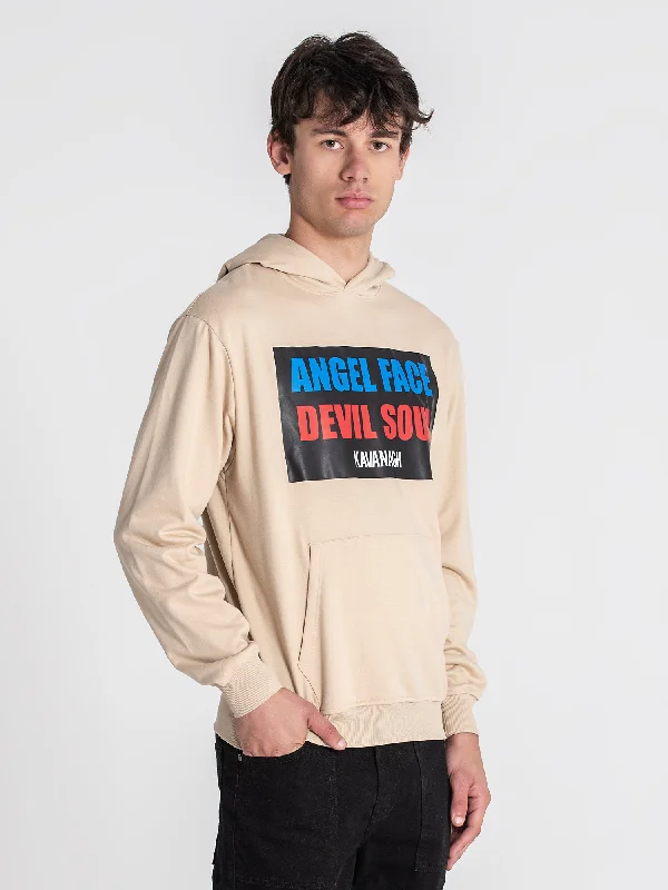 Refreshing Design Beige Doppelganger Hoodie