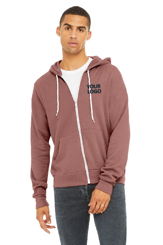 Comfortable Lifestyle Bella Canvas Unisex Fleece Full-Zip Hoodie, Mauve