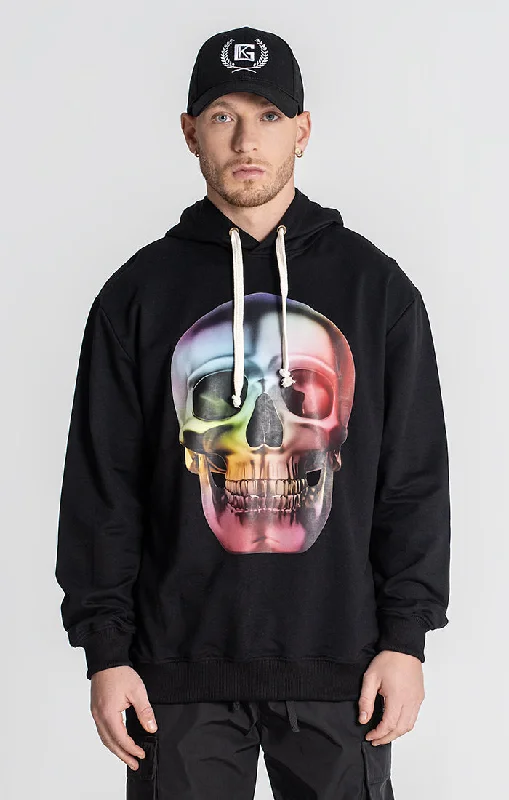 Fashionable Prints Black Alien Hoodie