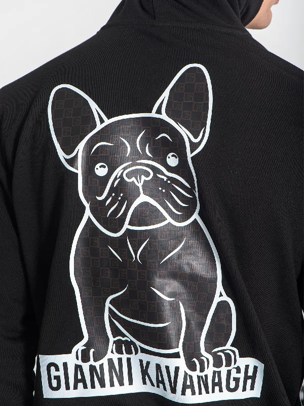 Simple Design Black Clone Woof Hoodie