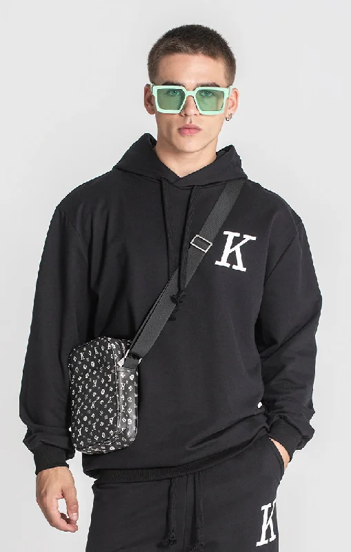 Modernism Black K Oversized Hoodie