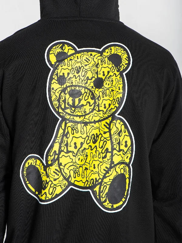 Fashion Classic Black Smiley Bear Hoodie