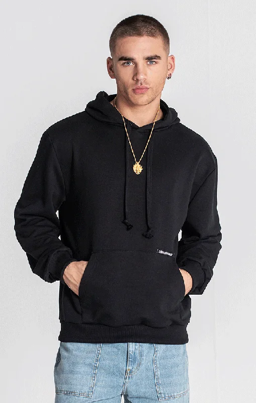Avant-garde Design Black Time Hoodie