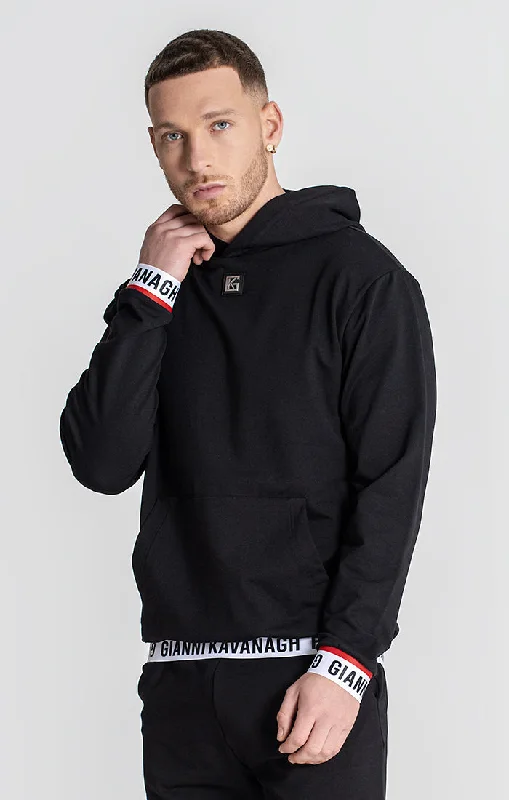 Unique Prints Black Track Hoodie
