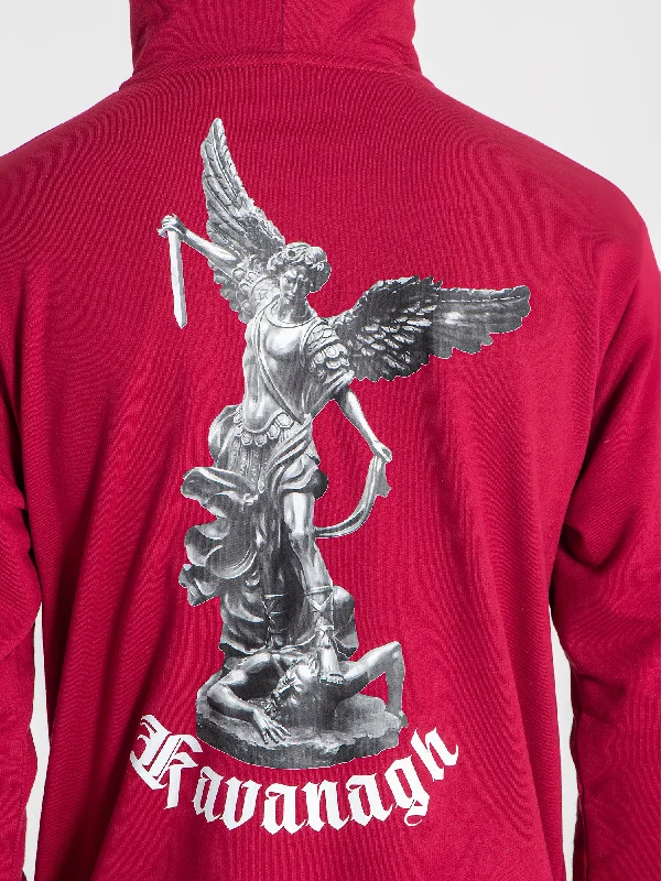 Celebrity Style Burgundy Warrior Angel Hoodie