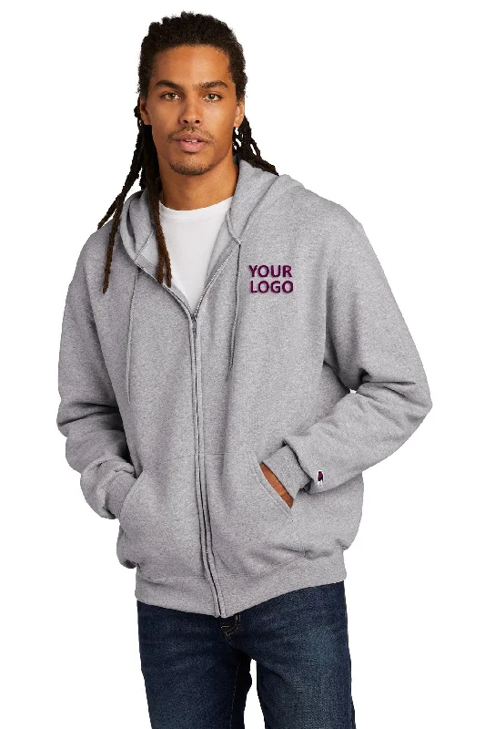 Light Dressing Champion Eco Fleece Full-Zip Hoodie, Light Steel