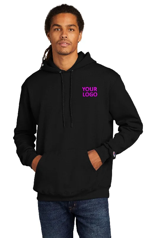 Soft Trends Champion Eco Fleece Pullover Hoodie, Black