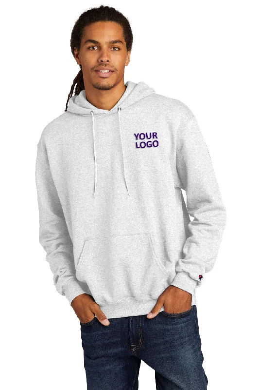 Versatile Comfort Wear Champion Eco Fleece Pullover Hoodie, Silver Grey