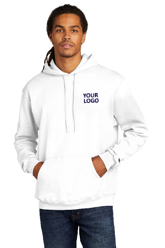Warm Chic Outfits Champion Eco Fleece Pullover Hoodie, White