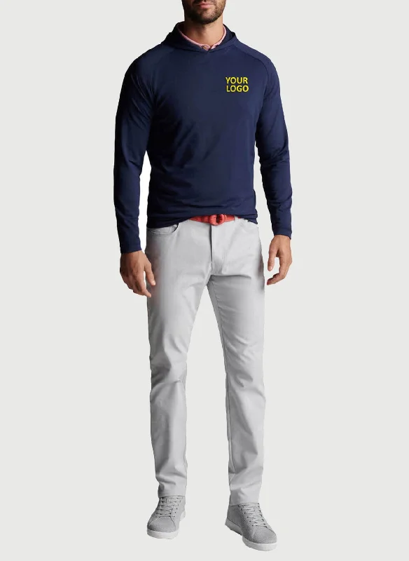 Smart Comfort Wear Peter Millar Pine Performance Custom Hoodies, Navy