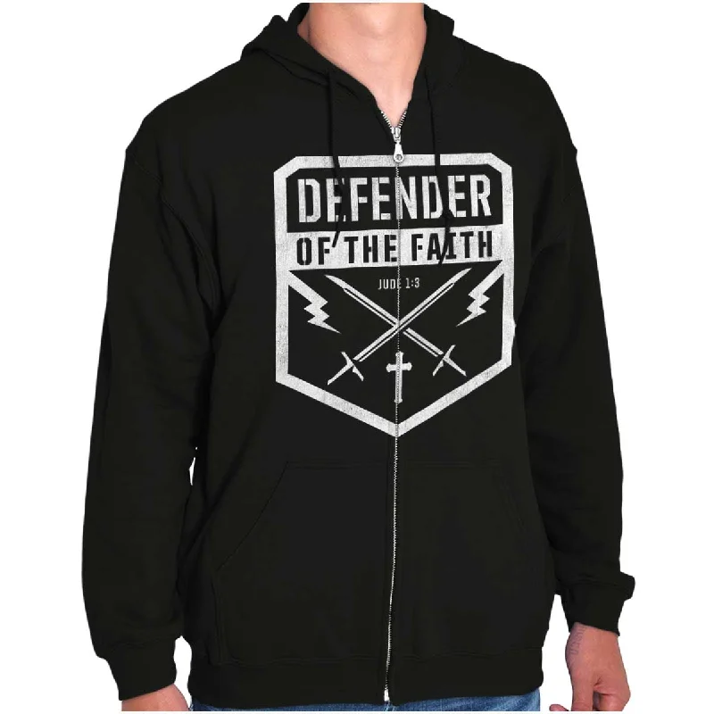 Elegant Series Defender of the Faith Zip Hoodie