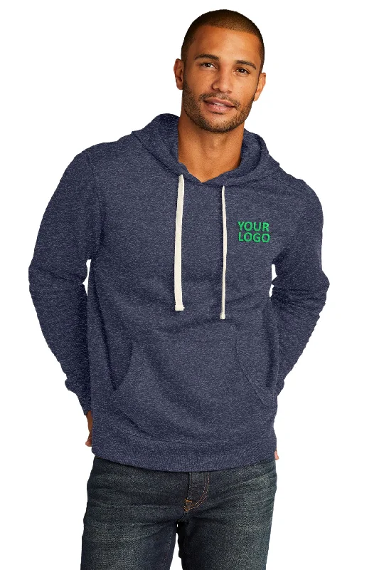 Knitted Design District Re-Fleece Full-Zip Hoodies, Heathered Navy