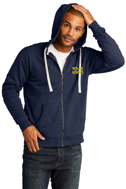 Beautiful Romance District Re-Fleece Full-Zip Hoodies, True Navy