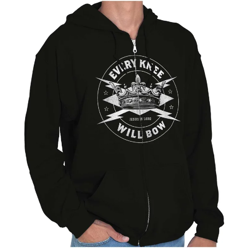 Modern City Every Knee Will Bow Zip Hoodie
