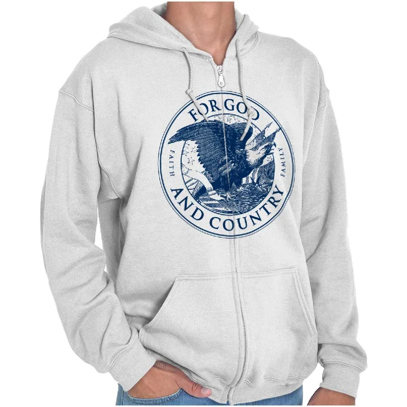Relaxed Clothing For God and Country Zip Hoodie