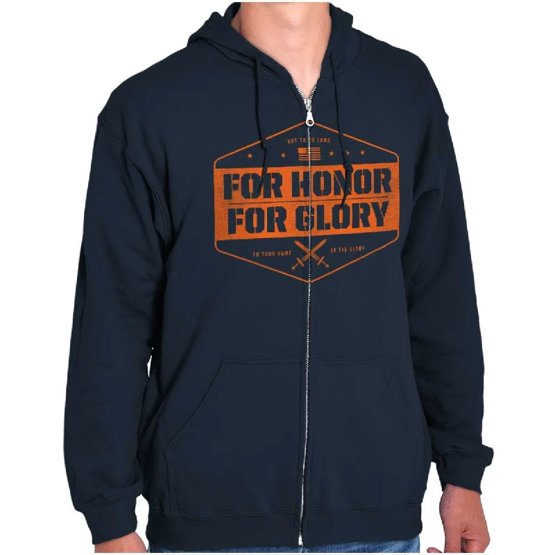 Easy Chic Wear For Honor and Glory Zip Hoodie