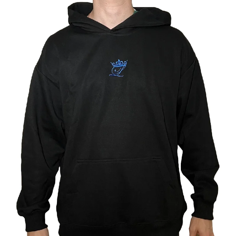 Relaxed And Casual Neon Blue Hoodie