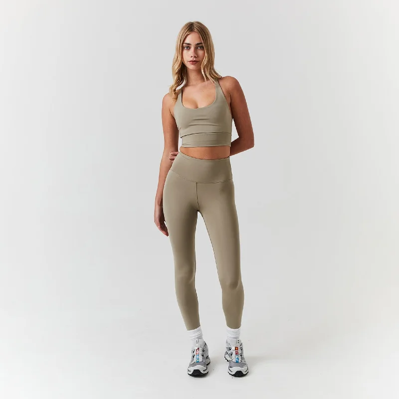 Retro Fashion Second Skin Bra & Legging Set | Olive