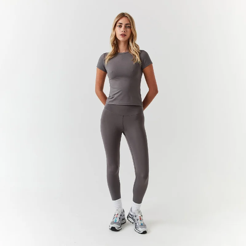 French Style Second Skin Top & Legging Set | Grey