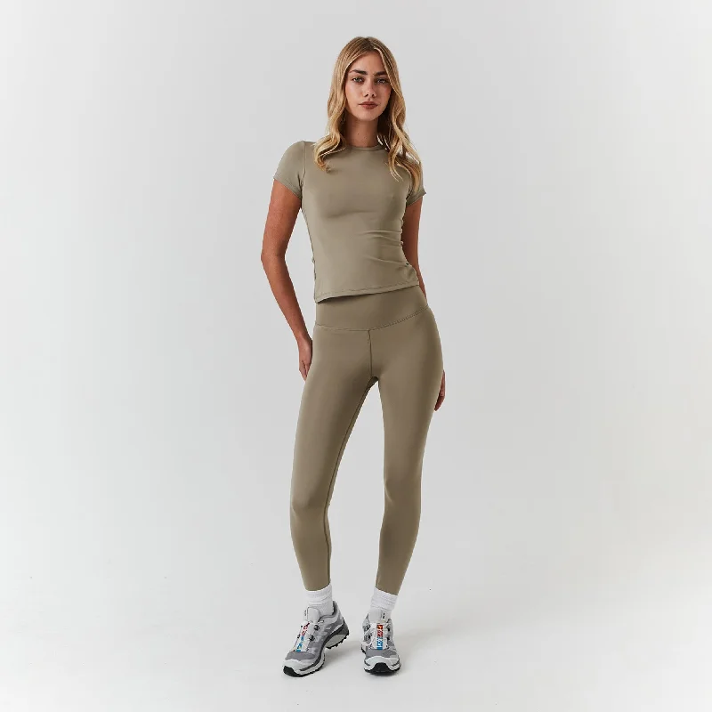 Fashionable And Versatile Second Skin Top & Legging Set | Olive