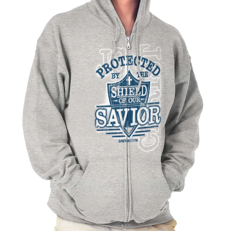 Sports Design Shield of our Savior Zip Hoodie