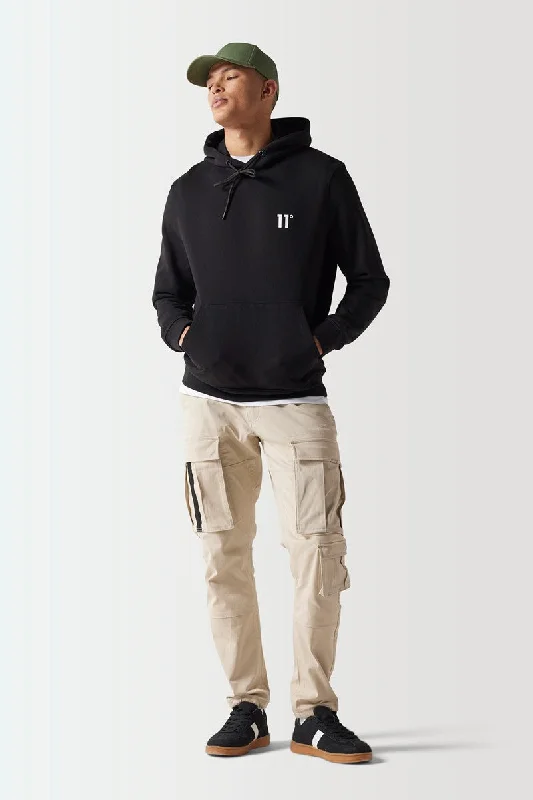 Innovative Design Streetwear Hoodie - Black